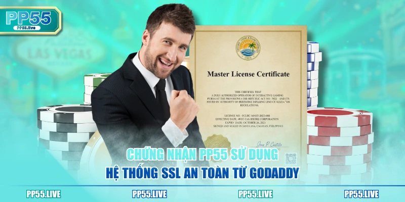 Chứng nhận PP55 sử dụng hệ thống SSL an toàn từ GoDaddy