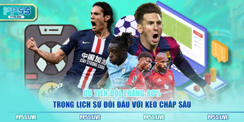 Ưu tiên đội thắng 80% trong lịch sử đối đầu với kèo chấp sâu